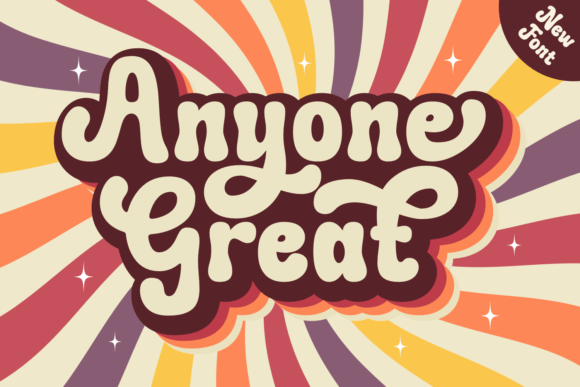 Anyone Great: A Groovy Font for Editorial Flair