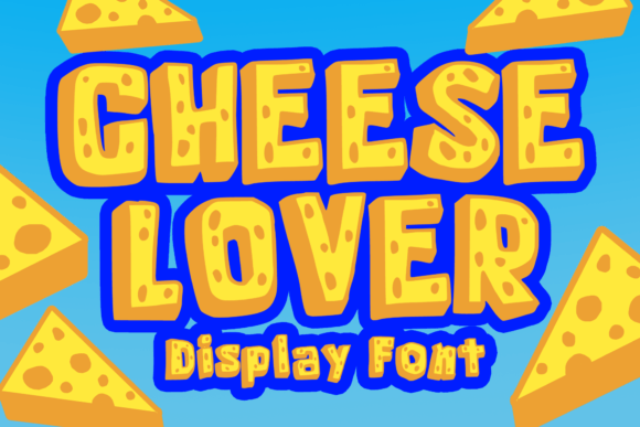 Cheese Lover Outline Font for Playful Maker Designs