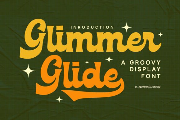 Glimmer Glide: A Groovy Script Font for Eye-Catching Designs