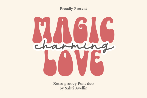Magic Love Charming Font for Retro Crafts
