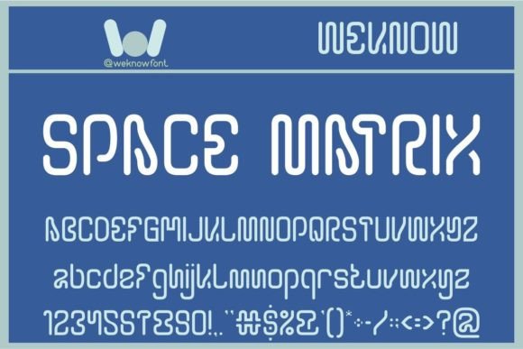 Space Matrix Font for Futuristic Crafts and Labels