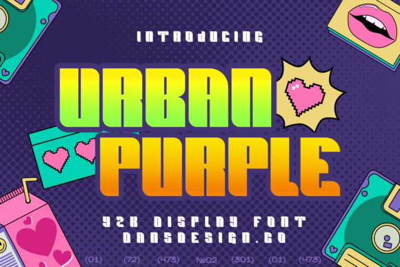 Urban Purple Font: A Y2K Typeface for Modern Branding