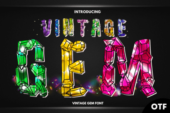 Vintage Gem Font: Elegant Branding for Small Business